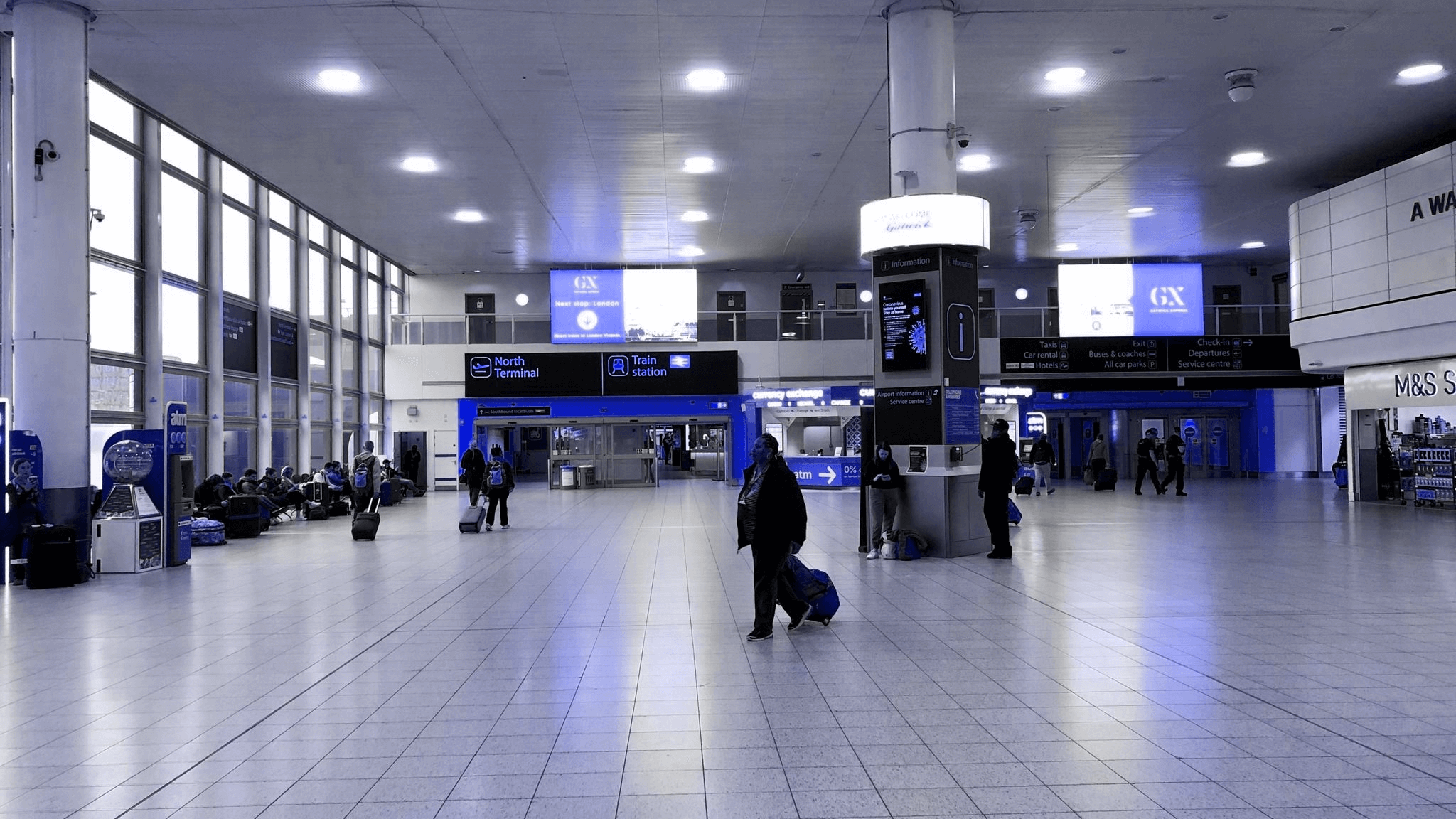view of gatwick airport hall